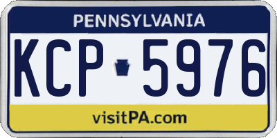 PA license plate KCP5976