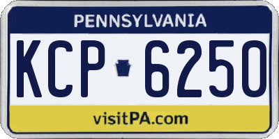 PA license plate KCP6250