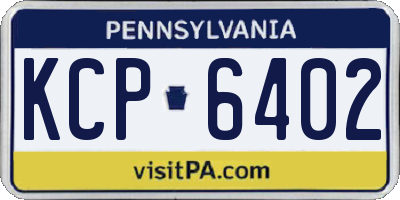 PA license plate KCP6402