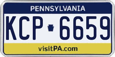 PA license plate KCP6659