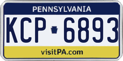 PA license plate KCP6893