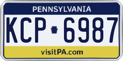 PA license plate KCP6987
