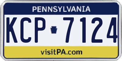 PA license plate KCP7124