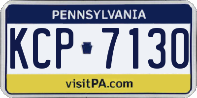 PA license plate KCP7130