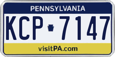 PA license plate KCP7147