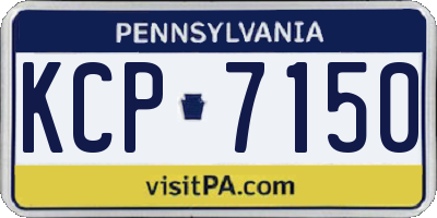 PA license plate KCP7150