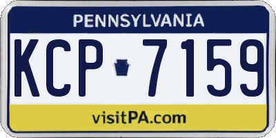 PA license plate KCP7159