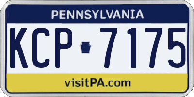PA license plate KCP7175