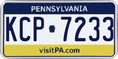 PA license plate KCP7233