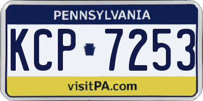 PA license plate KCP7253