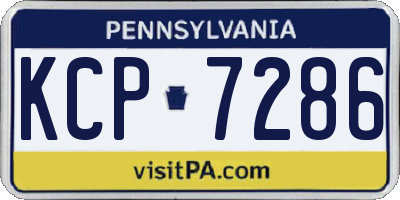 PA license plate KCP7286