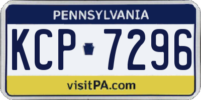 PA license plate KCP7296