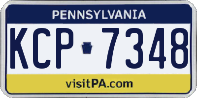 PA license plate KCP7348