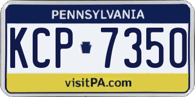 PA license plate KCP7350