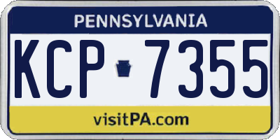 PA license plate KCP7355