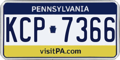 PA license plate KCP7366