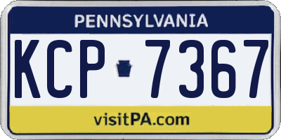 PA license plate KCP7367