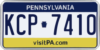 PA license plate KCP7410