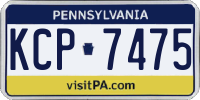 PA license plate KCP7475