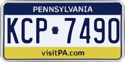 PA license plate KCP7490