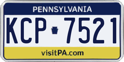 PA license plate KCP7521