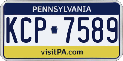 PA license plate KCP7589