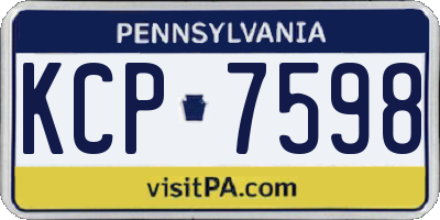 PA license plate KCP7598