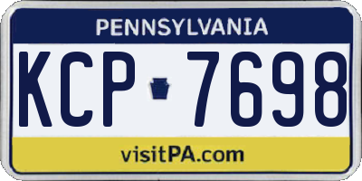 PA license plate KCP7698