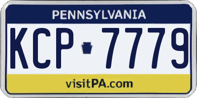 PA license plate KCP7779