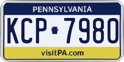 PA license plate KCP7980