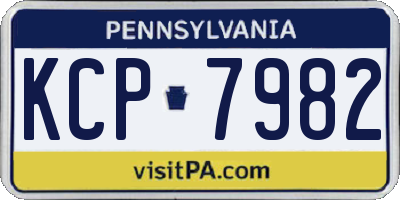 PA license plate KCP7982