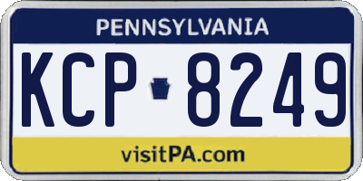 PA license plate KCP8249