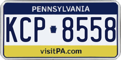 PA license plate KCP8558