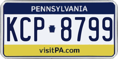 PA license plate KCP8799