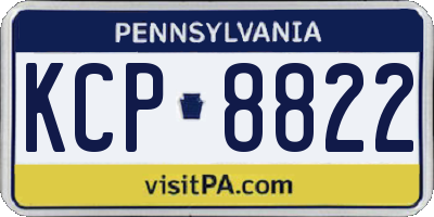 PA license plate KCP8822