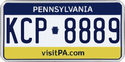 PA license plate KCP8889