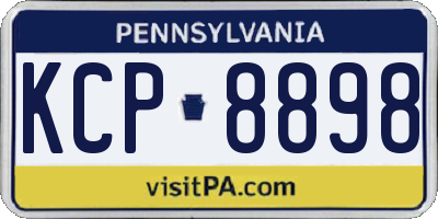 PA license plate KCP8898