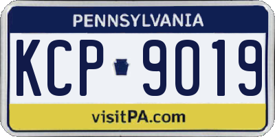 PA license plate KCP9019