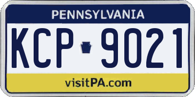 PA license plate KCP9021