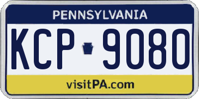 PA license plate KCP9080