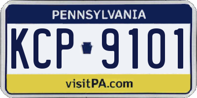 PA license plate KCP9101