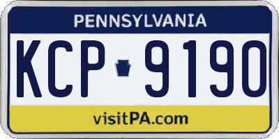 PA license plate KCP9190