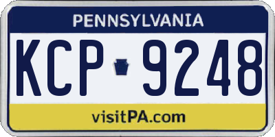 PA license plate KCP9248