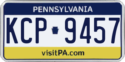 PA license plate KCP9457
