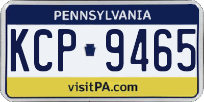 PA license plate KCP9465