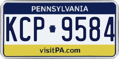 PA license plate KCP9584