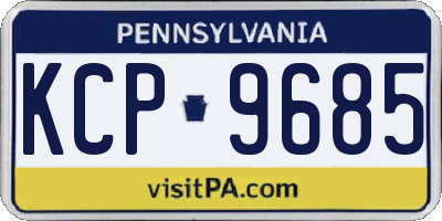 PA license plate KCP9685