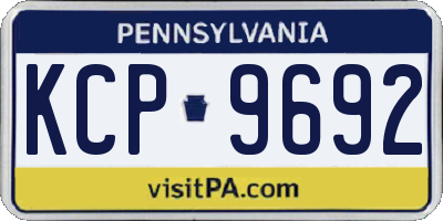 PA license plate KCP9692