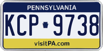PA license plate KCP9738