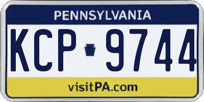 PA license plate KCP9744